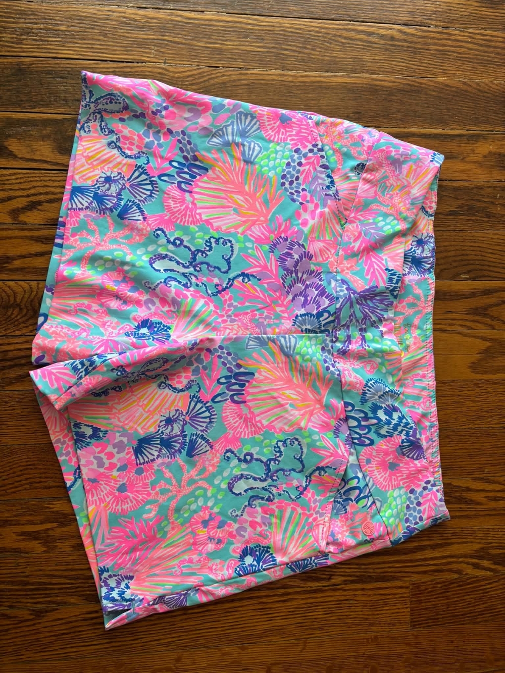 Lilly Pulitzer Pink, Aqua & Purple Tropical Print Shorts